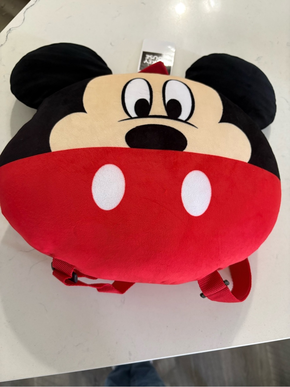 Mickey Mouse Plush Kids Backpack/ pillow Red & Black